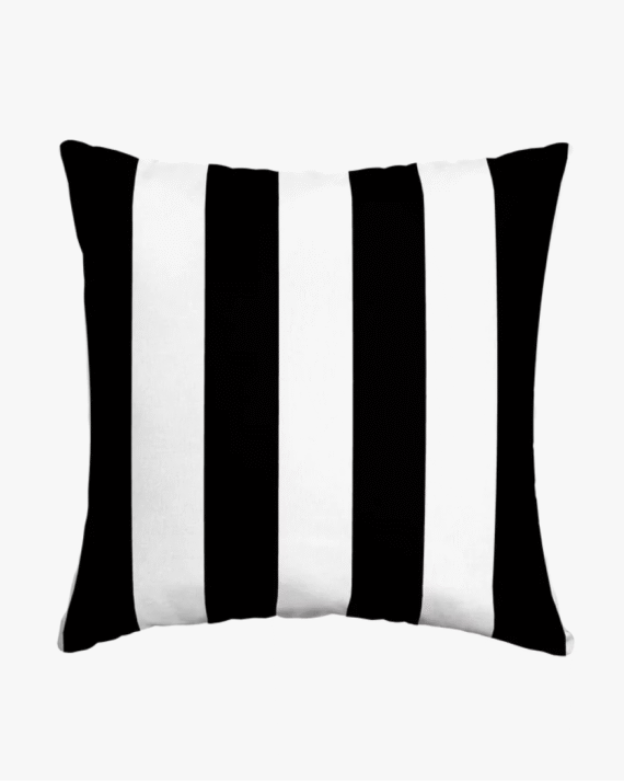 Black Cabana Stripe Pillow